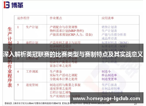 深入解析英冠联赛的比赛类型与赛制特点及其实战意义